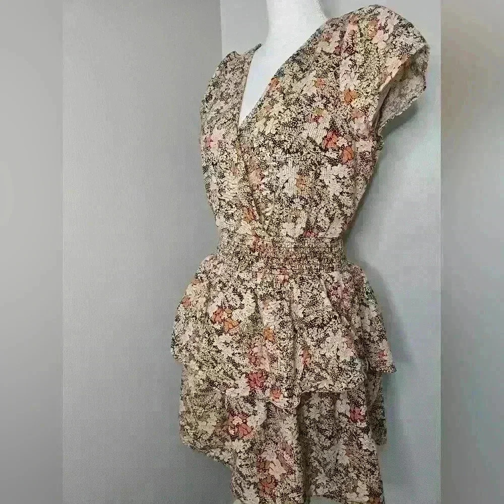 American Eagle Floral Ruffled Bottom Mini Dress - Picture 7 of 12